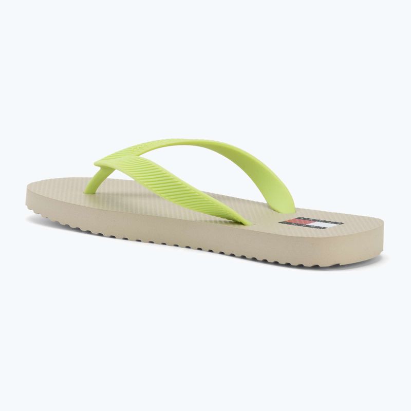 Дамски джапанки Tommy Jeans Logo Summer white clay/lime essence 3
