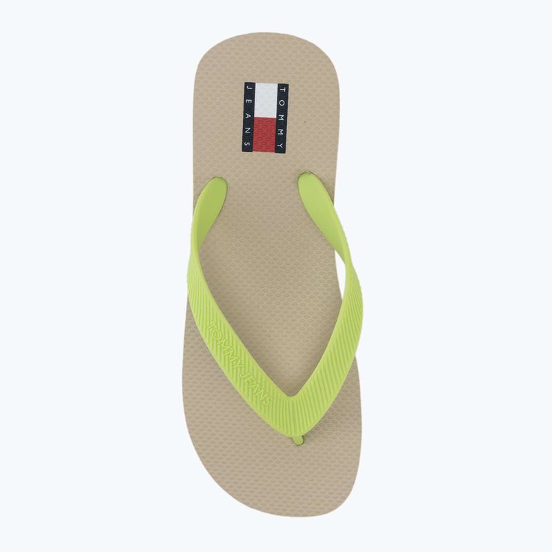 Дамски джапанки Tommy Jeans Logo Summer white clay/lime essence 5