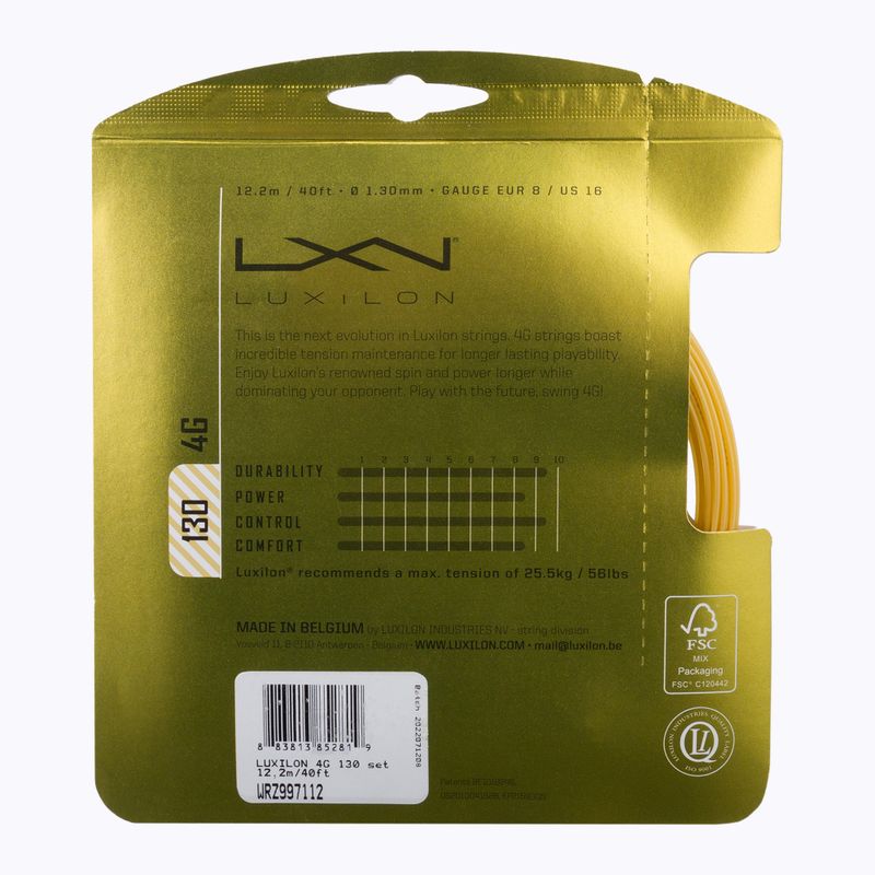 Тенис струна Luxilon 4G 130 комплект 12,2 м златна WRZ997112+ 2