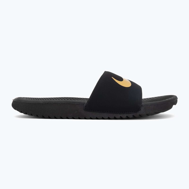 Детски чехли Nike Kawa black/metallic gold 2
