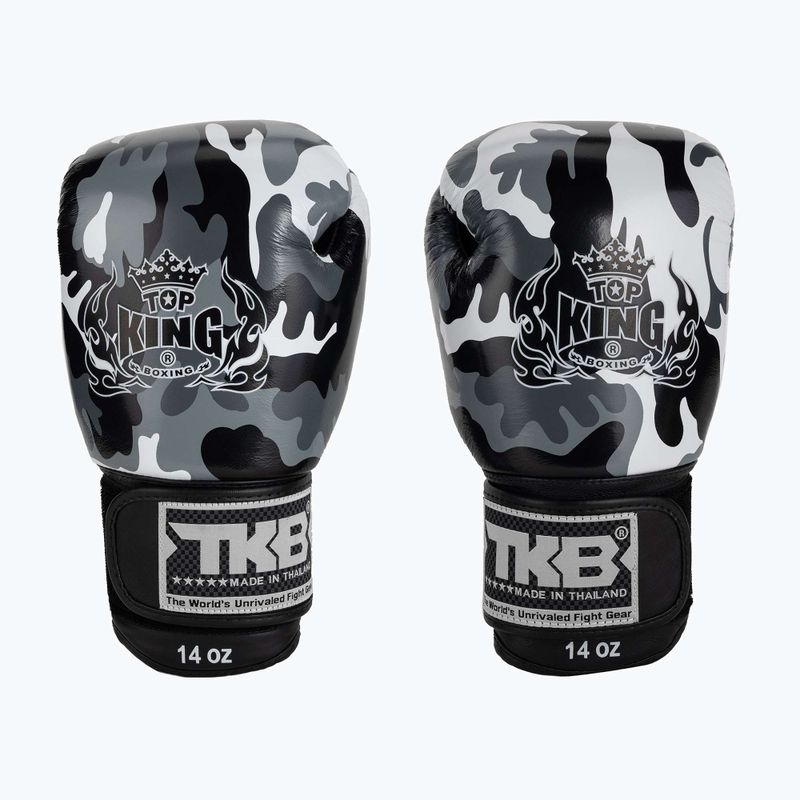 Top King Muay Thai Empower сиви боксови ръкавици TKBGEM-03A-GY 2