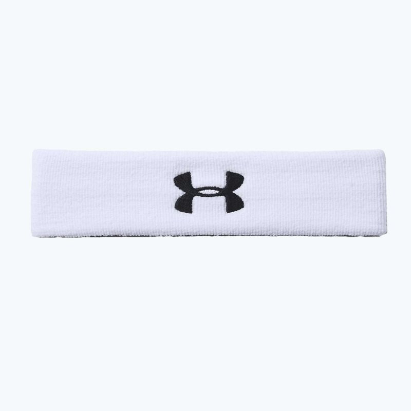 Мъжка лента за глава Under Armour Performance 100 white and black 1276990
