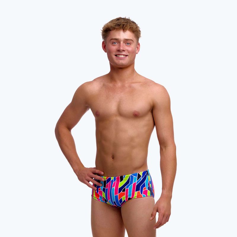 Детски боксерки за плуване Funky Trunks Sidewinder Trunks fault lines 3