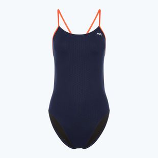 Дамски бански костюм от една част TYR Hexa Cutoutfit navy/orange