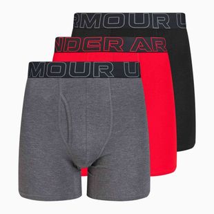 Мъжки слипове Under Armour Perf Cotton 6" 3 бр. carbon black/galaxy black