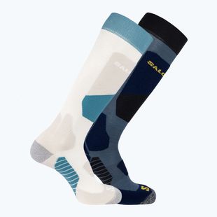 Скиорски чорапи Salomon S/Access 2 чифта copen blue/ egret