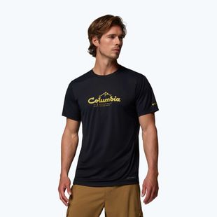 Мъжка тениска Columbia Zero Rules Light Graphic Crew black/scripted peaks