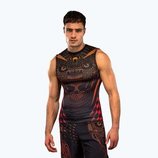 Мъжки рашгард Venum Quetzal Fury Sleeveless Rashguard black/fury red/tangerine