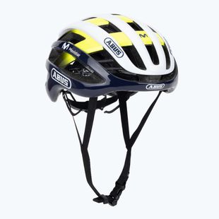 ABUS AirBreaker Movistar Team 24 тъмножълта/жълта/бяла велосипедна каска