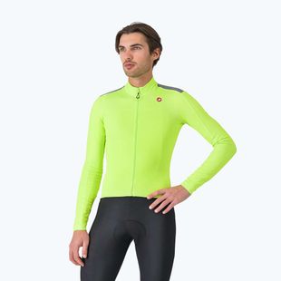 Мъжка блуза с дълъг ръкав за колоездене Castelli Puro 4 electric lime