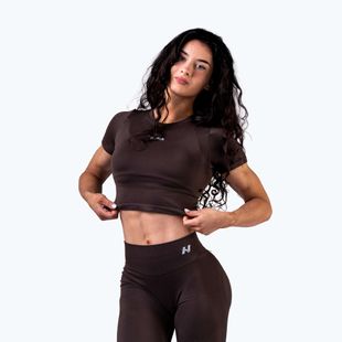 Дамски тренировъчен топ  NEBBIA Power dark brown